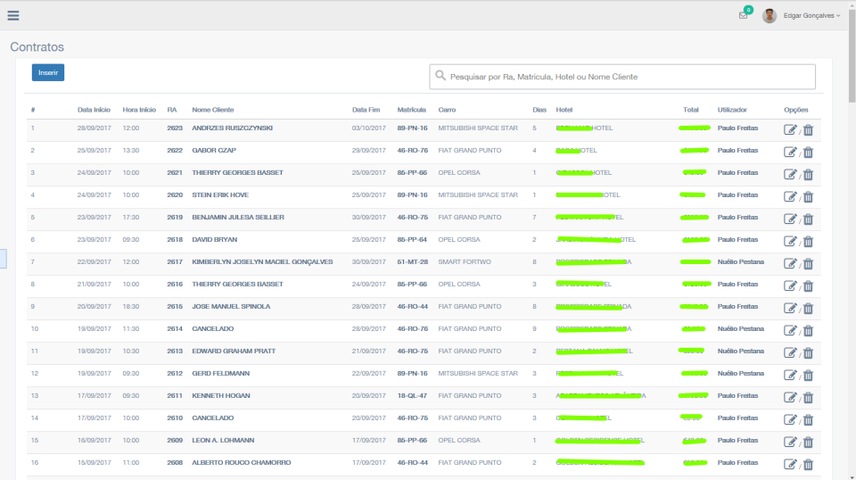 screenshot of Wiziit CRM Cloud SaaS